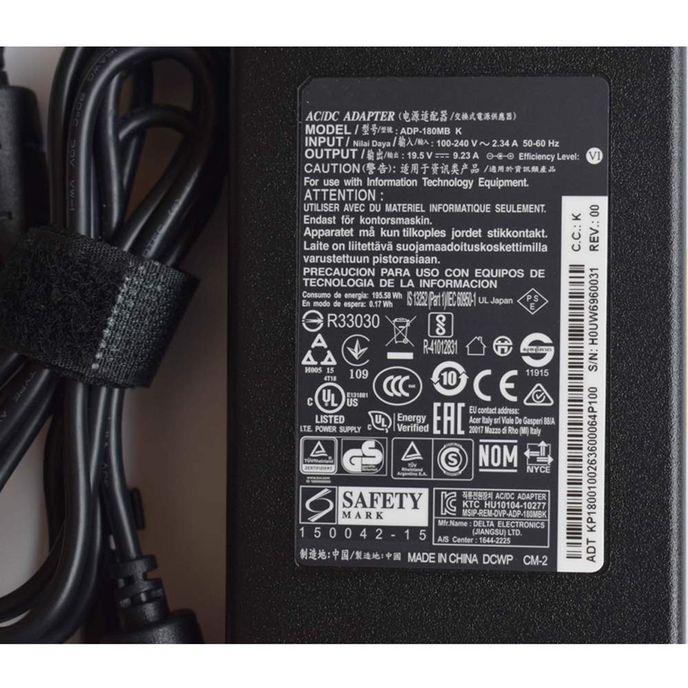 Acer Predator Helios 300 G3-571 G3-572<br><br>Please Note: Please make sure the DC output and Connector size of ac adapter are the same as above listing before you bid!!!